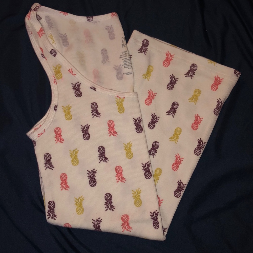 Faded Glory Colorful Pineapple Tank Top